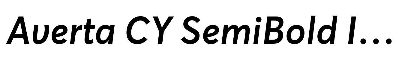Averta CY SemiBold Italic
